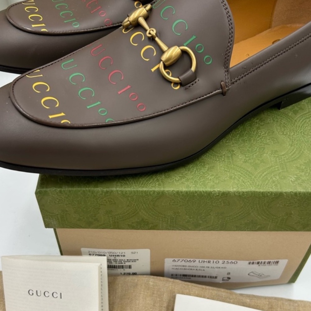 Men's Gucci JOORDAN 100th anniversary horse bit loafer . Size 8 fits 9. - Picture 6 of 12